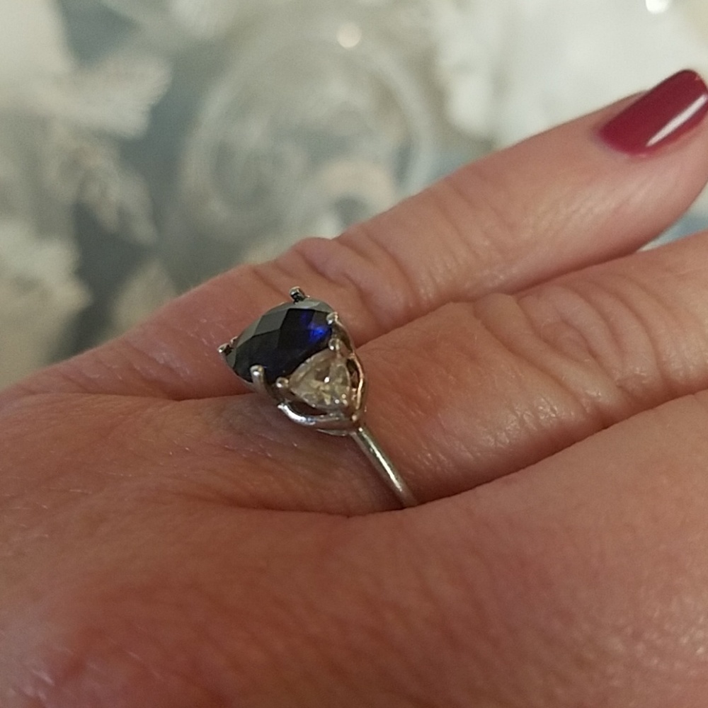 EMA Sterling Rhinestone Ring - Picture 5 of 5